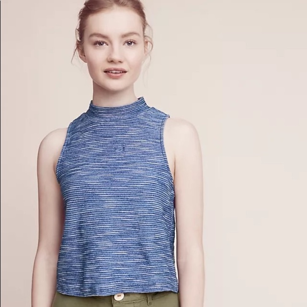 Anthropologie Mockneck Tank